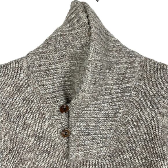 J.Crew Wool Alpaca Shawl Collar Pullover Sweater Grandpa Core Academia Sz Medium - Picture 7 of 13